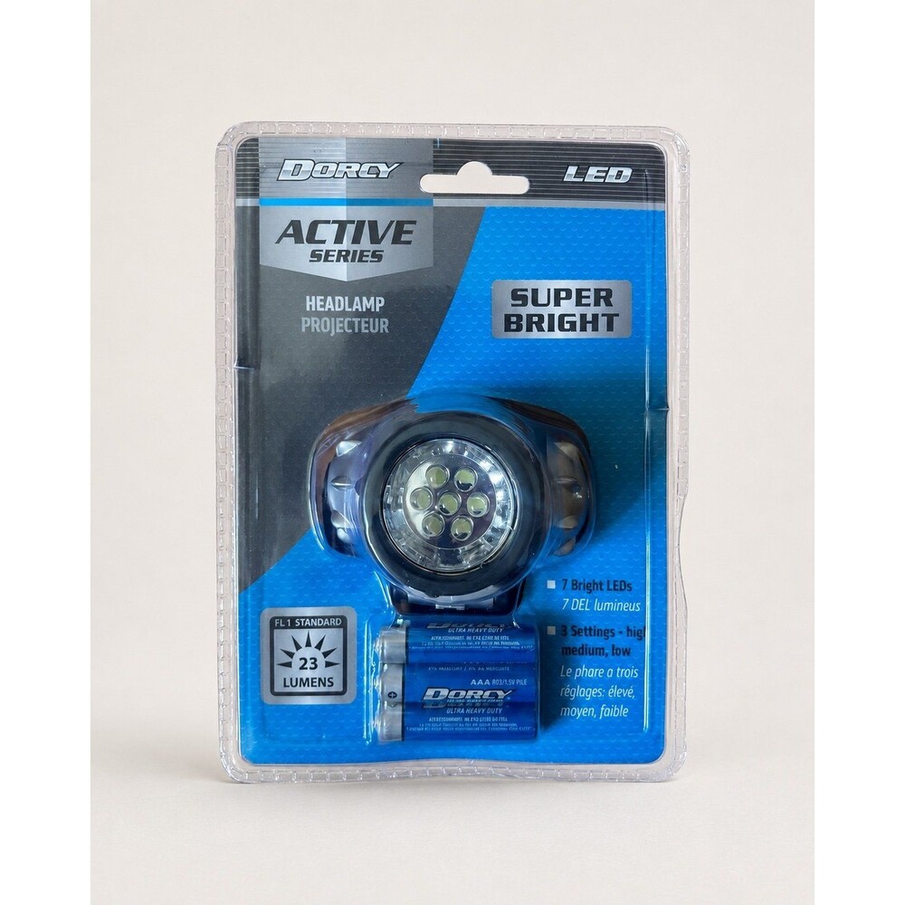 Dorcy Active Series LED Headlamp 7 LED 23 Lumens 3 Settings New Sealed